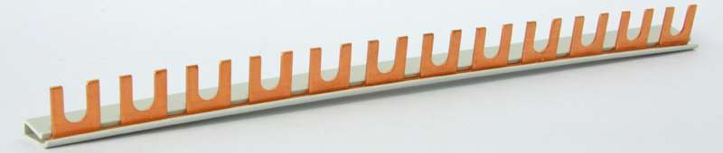 Gabelschiene 10²; 90° gebogen | 210 mm lang | 1-Phasen | VPE 10 Stück